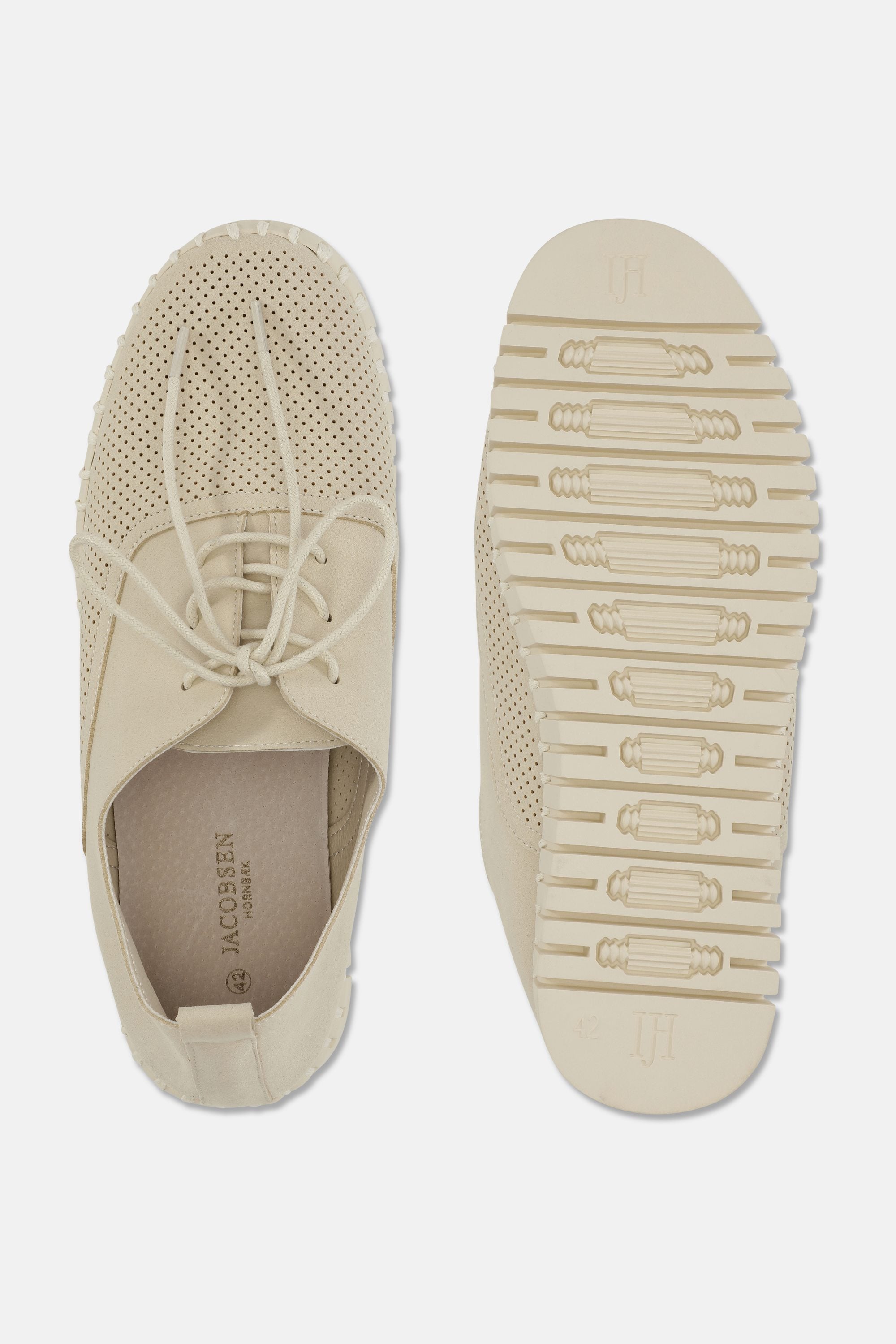 Herresko Med Snørebånd - Kit Pearled Ivory